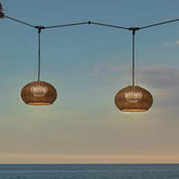 Outdoor Waterproof Wicker Pendant Lantern Light